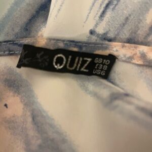 Quiz Blue and White Midi Dress